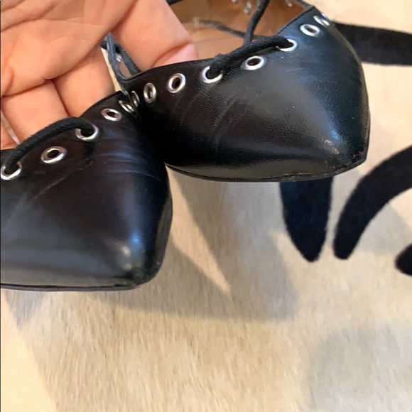 Lace-up Leather Flats - Picture 5 of 6